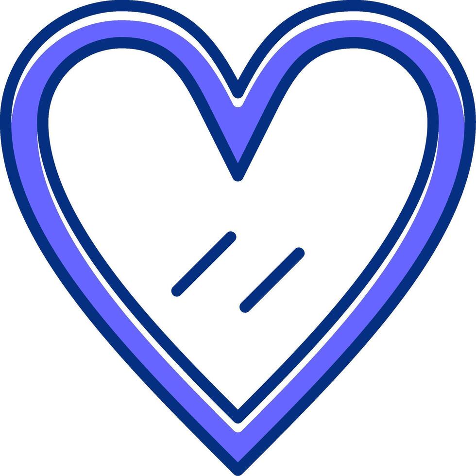Heart Filled Slip Style Icon vector