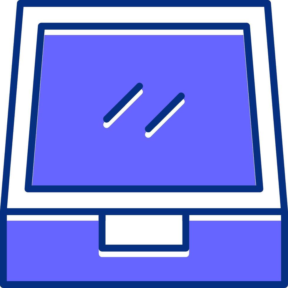 File Drawer Filled Slip Style Icon vector