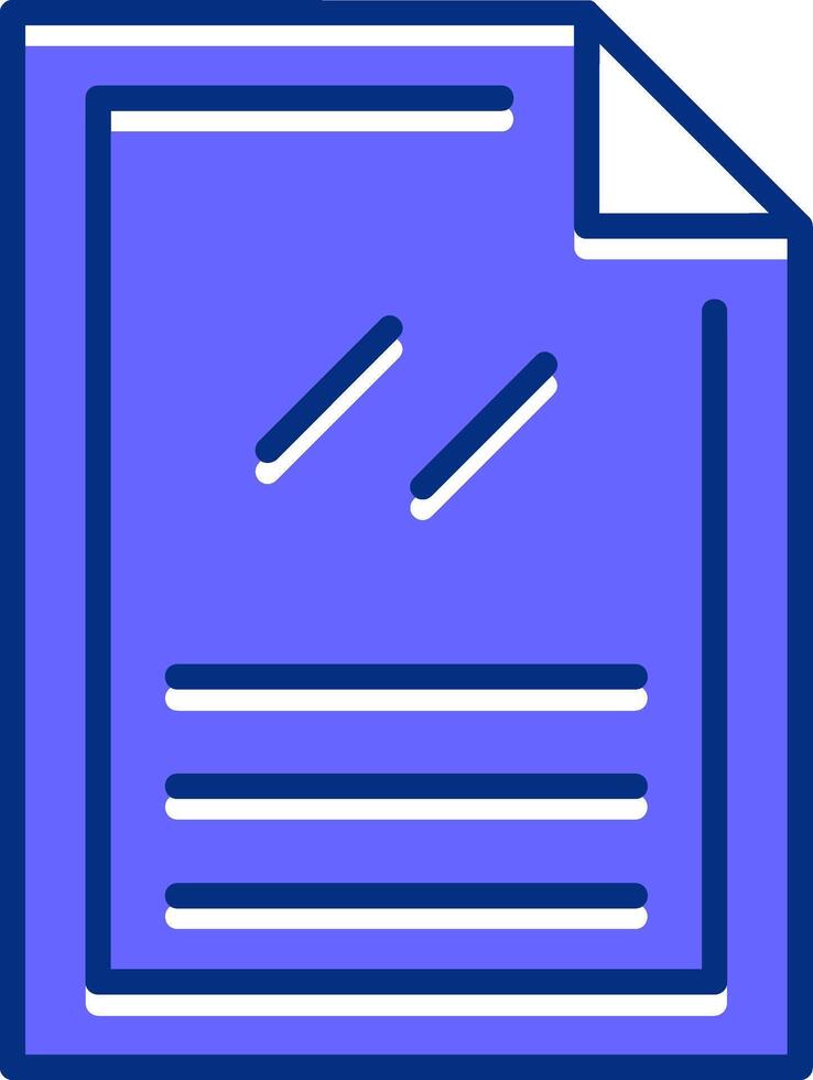 Document Filled Slip Style Icon vector