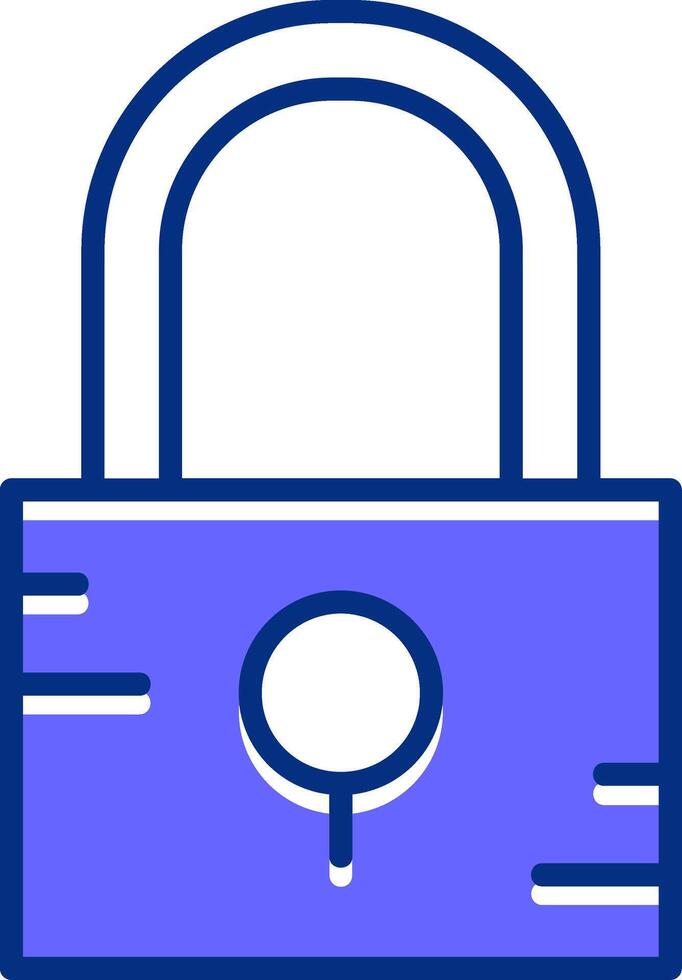 Lock Filled Slip Style Icon vector