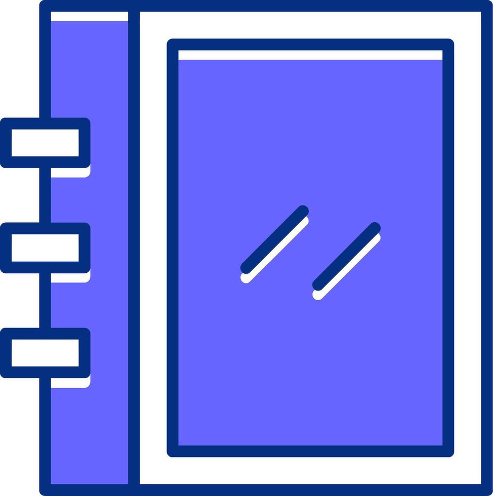 Notebook Filled Slip Style Icon vector