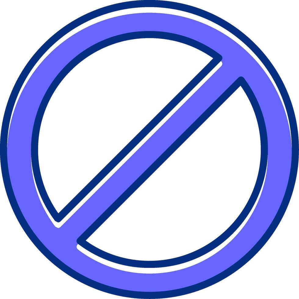 Banned Filled Slip Style Icon vector