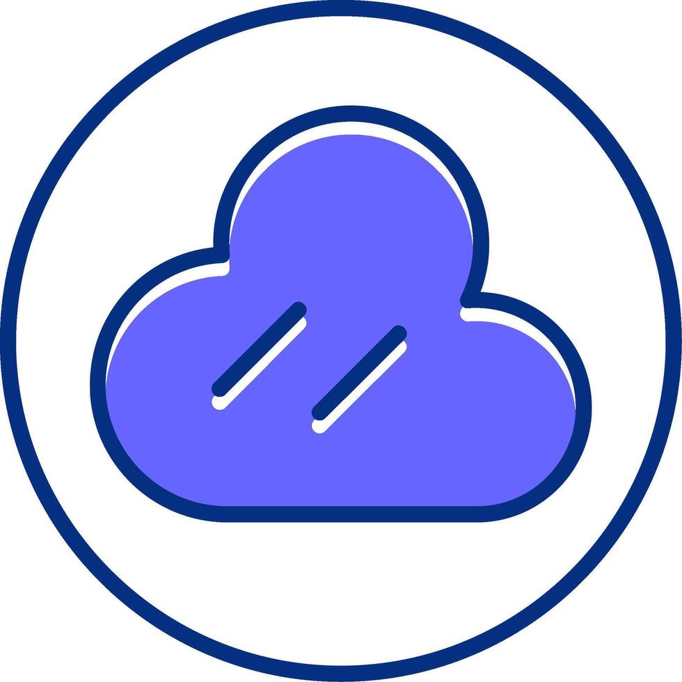 Cloud Sliped Slip Style Icon vector