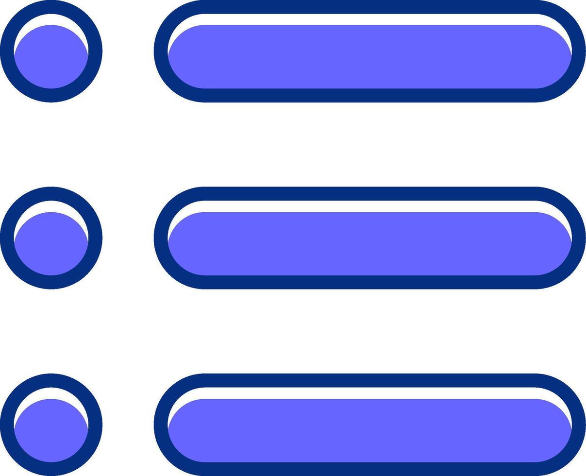 Menu Filled Slip Style Icon vector