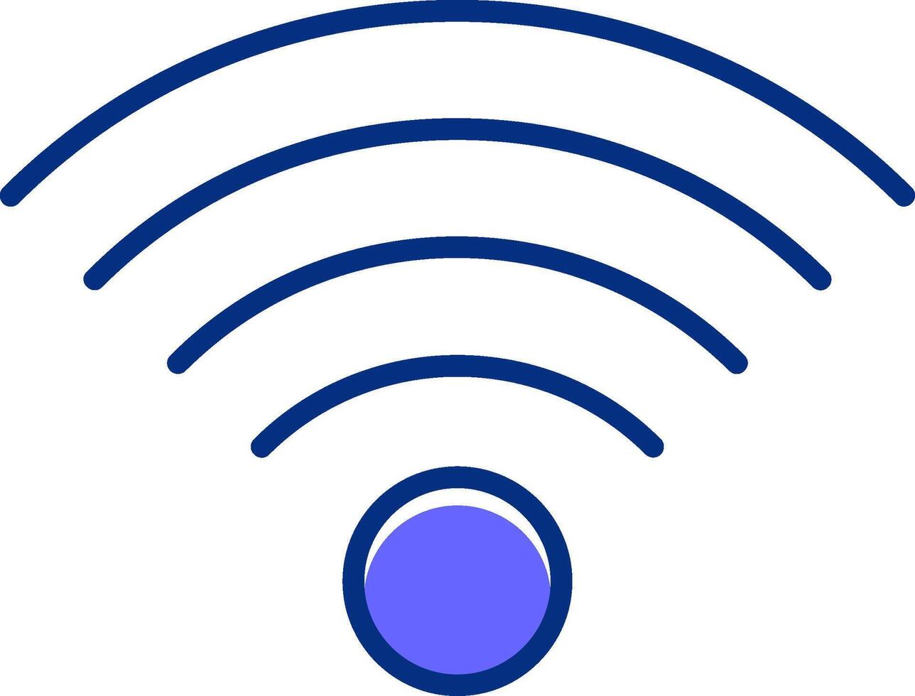 Wifi Signal Filled Slip Style Icon vector