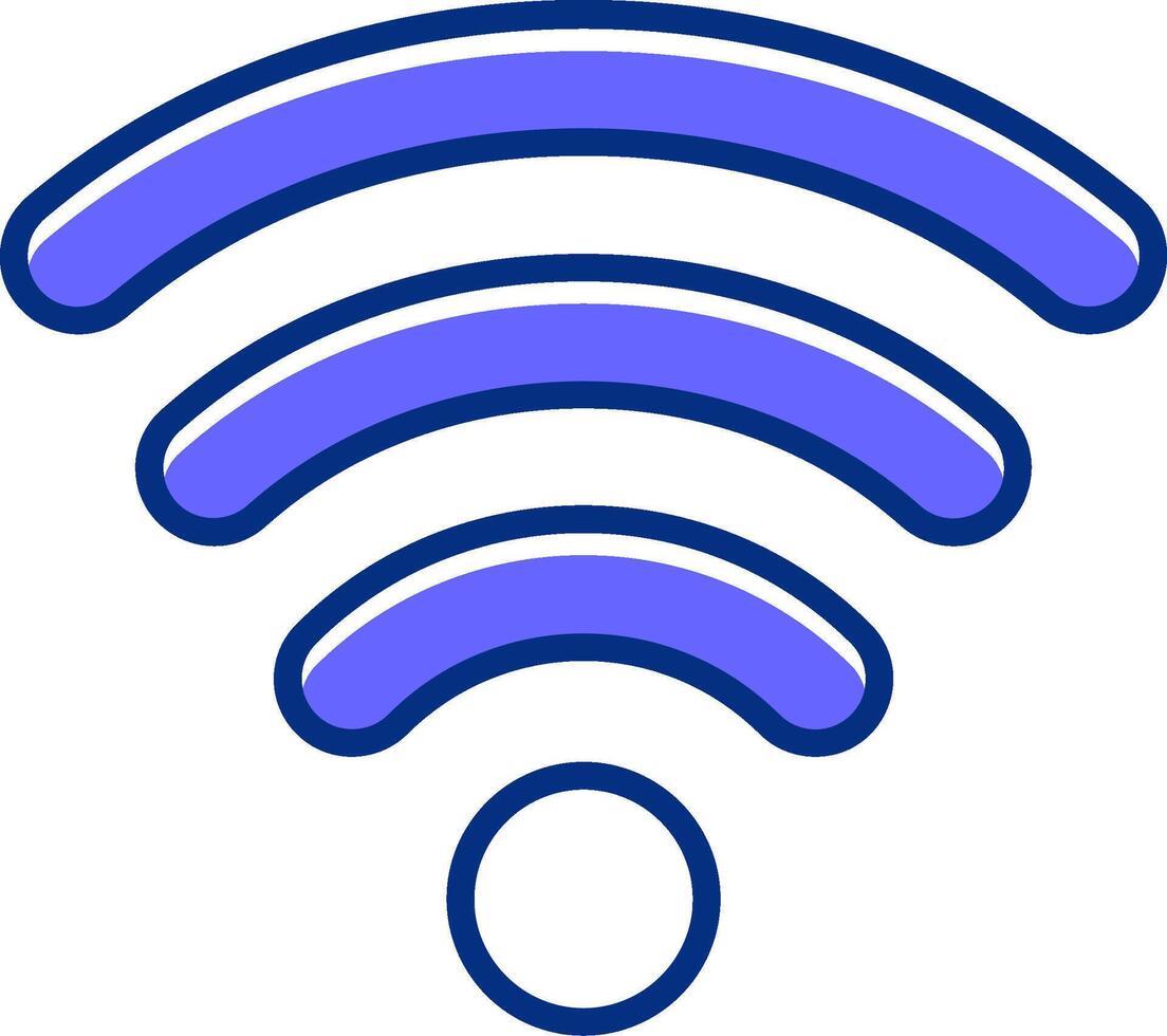 Wifi Signals Filled Slip Style Icon vector