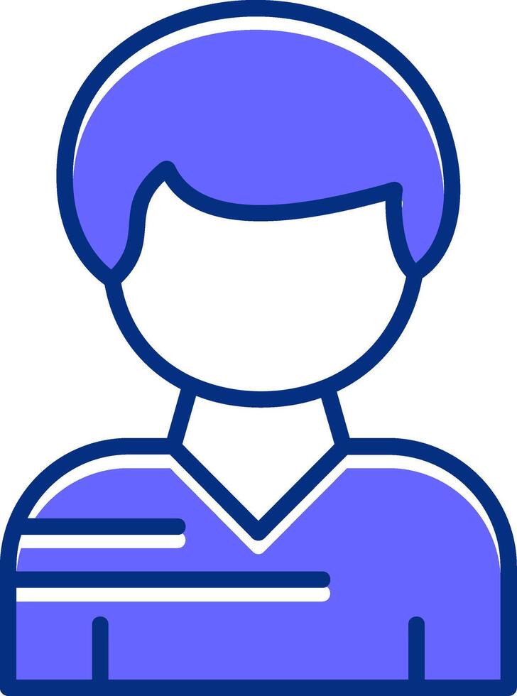 User Filled Slip Style Icon vector