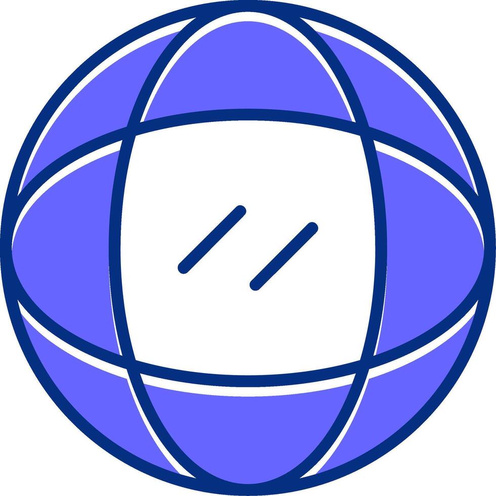 Globe Filled Slip Style Icon vector