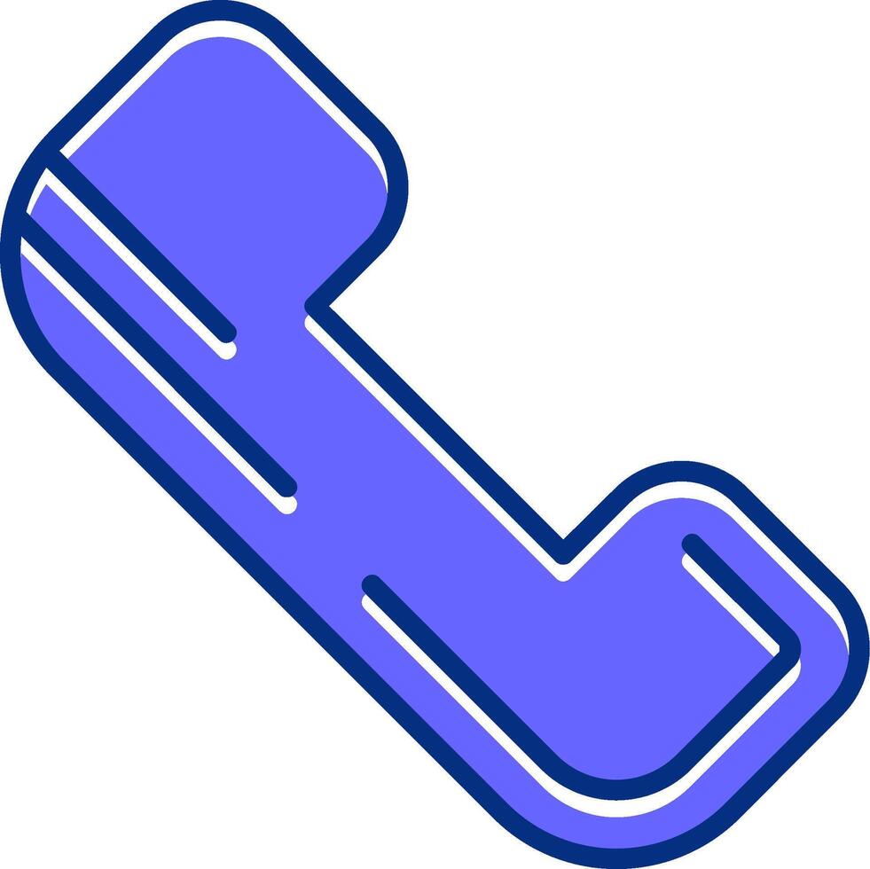 Phone Filled Slip Style Icon vector