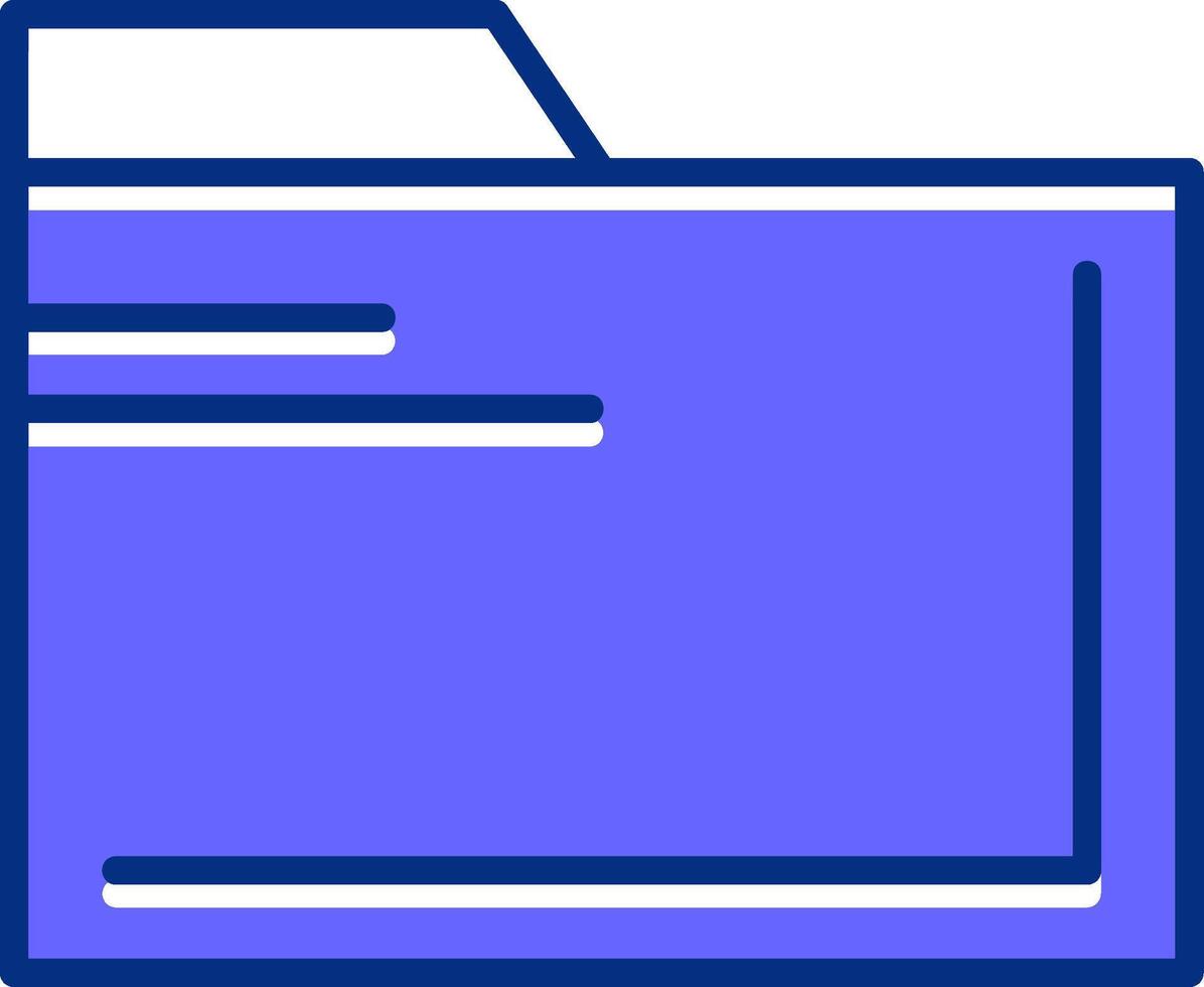 Folder Filled Slip Style Icon vector
