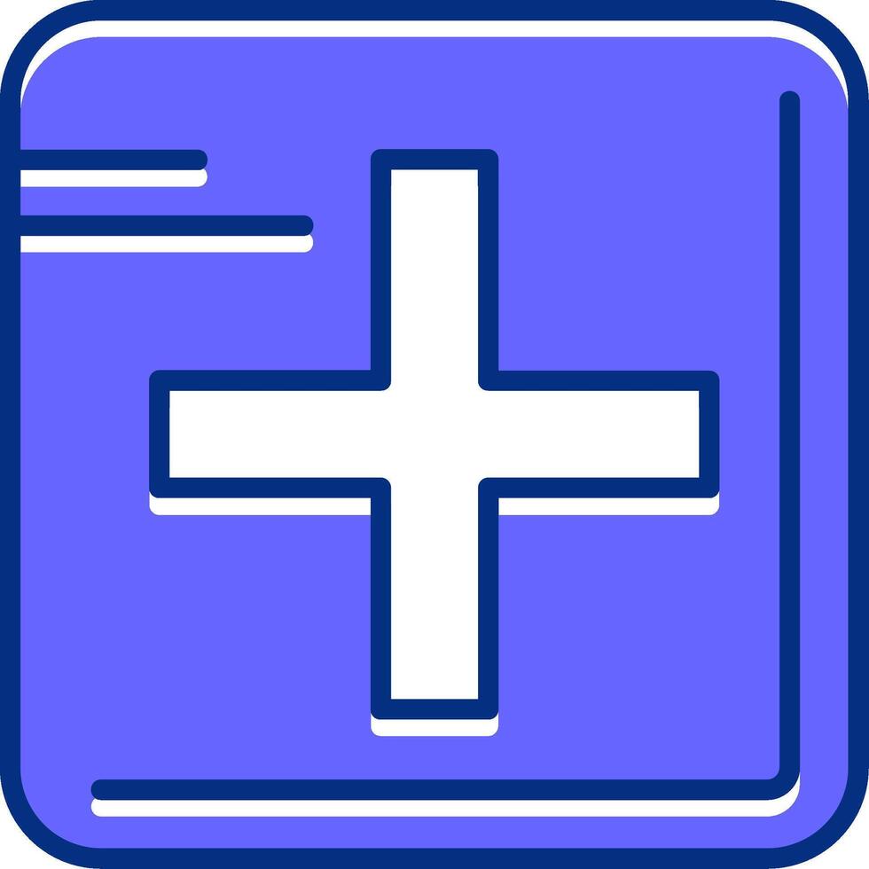 Add Filled Slip Style Icon vector