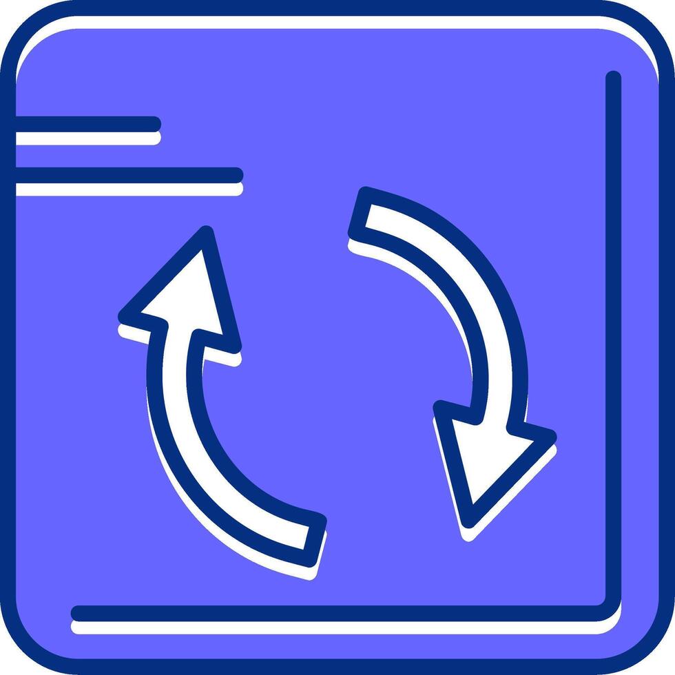 Refresh Filled Slip Style Icon vector