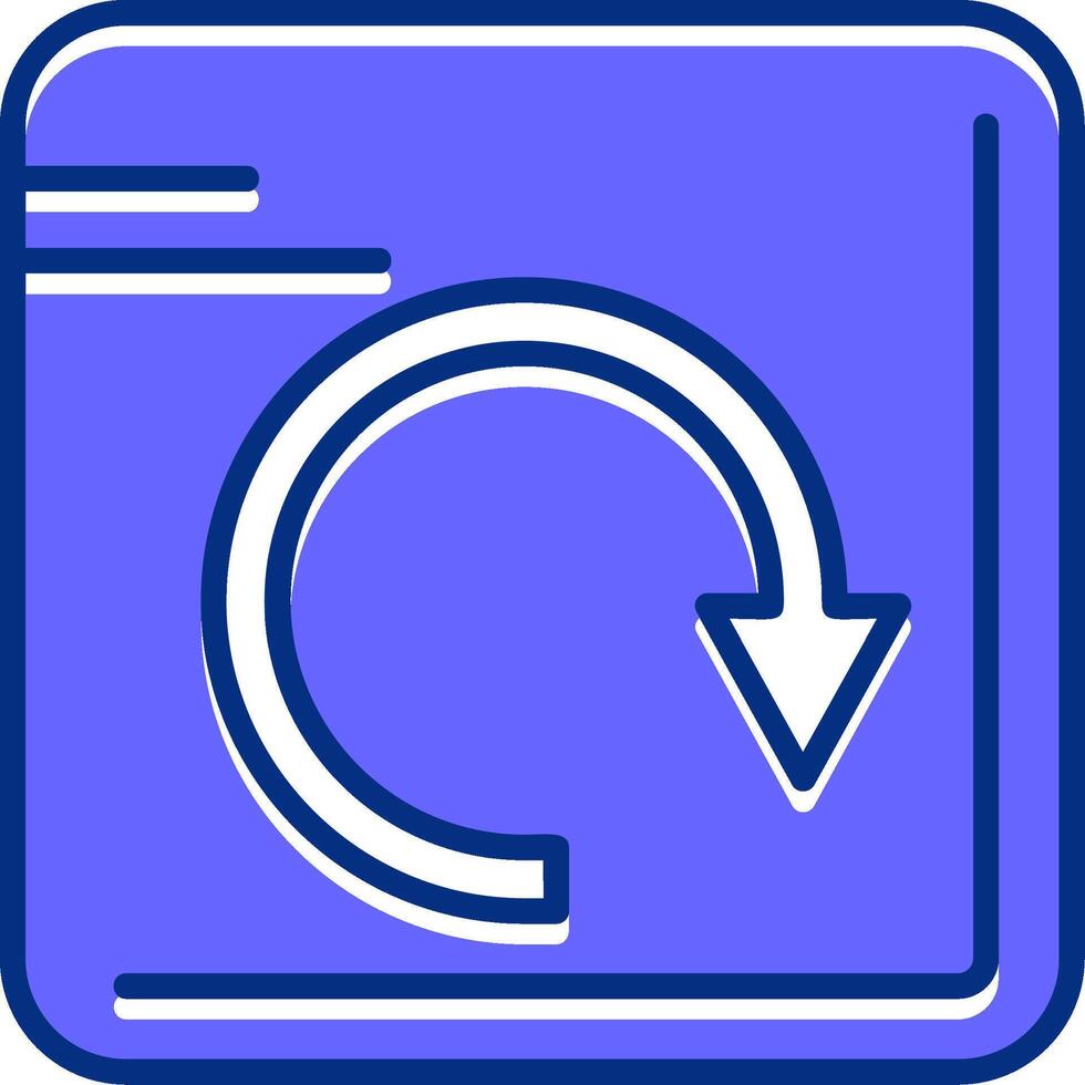Redo Filled Slip Style Icon vector