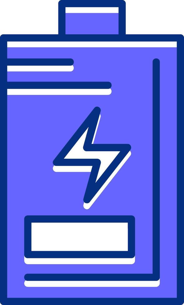 Battery Filled Slip Style Icon vector