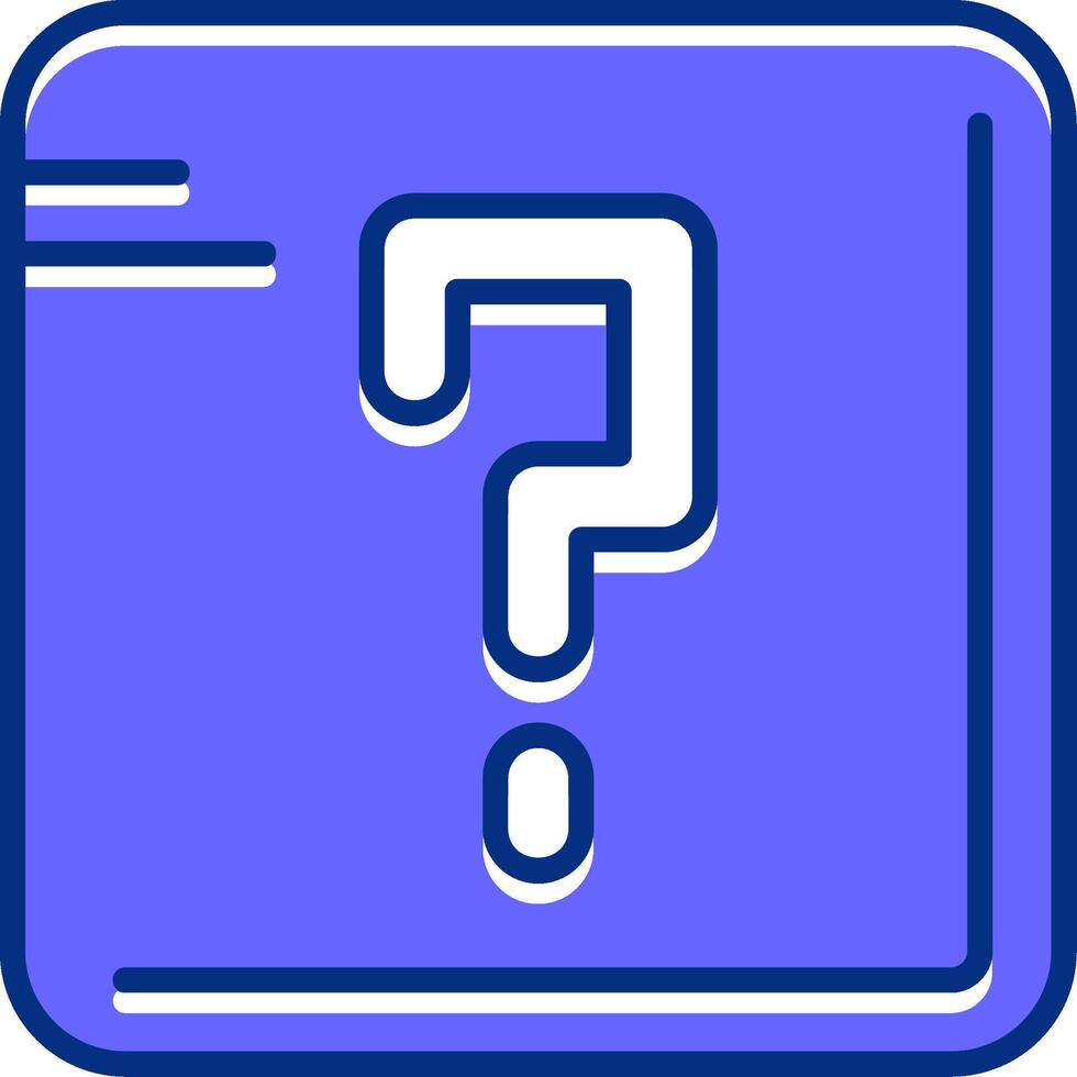 Question mark Filled Slip Style Icon vector
