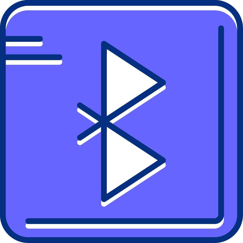 Bluetooth Filled Slip Style Icon vector