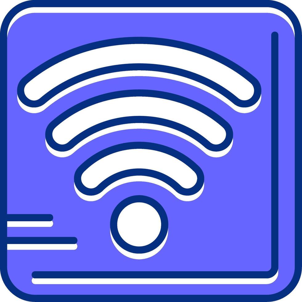Wi-Fi Filled Slip Style Icon vector