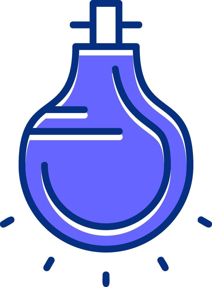 Lightbulb Filled Slip Style Icon vector