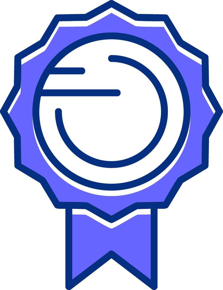 Medal Filled Slip Style Icon vector