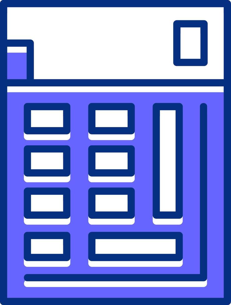 Calculator Filled Slip Style Icon vector