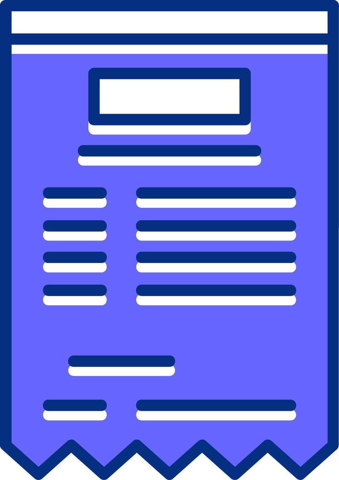 Invoice Filled Slip Style Icon vector