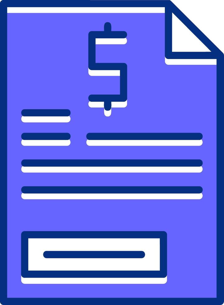 Document Filled Slip Style Icon vector