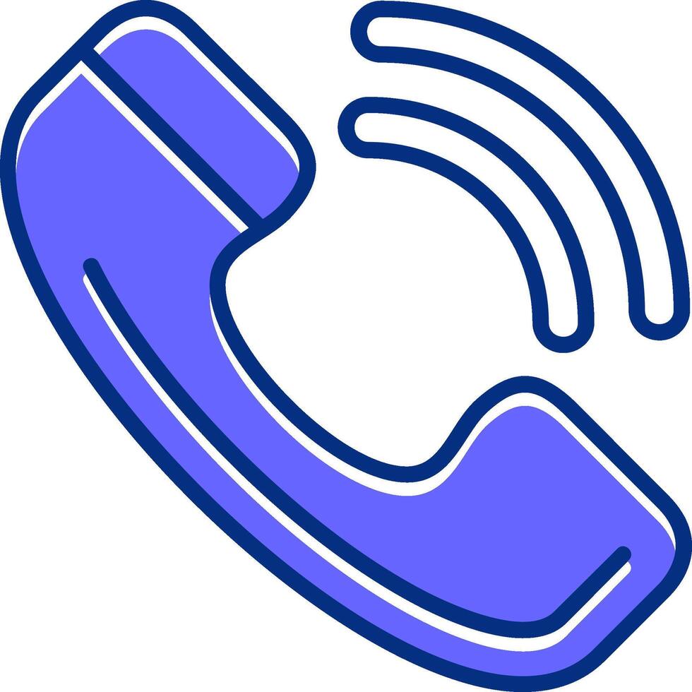 Phone call Filled Slip Style Icon vector