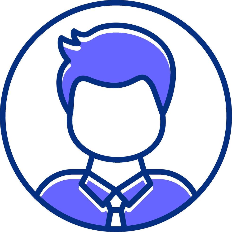 User Filled Slip Style Icon vector