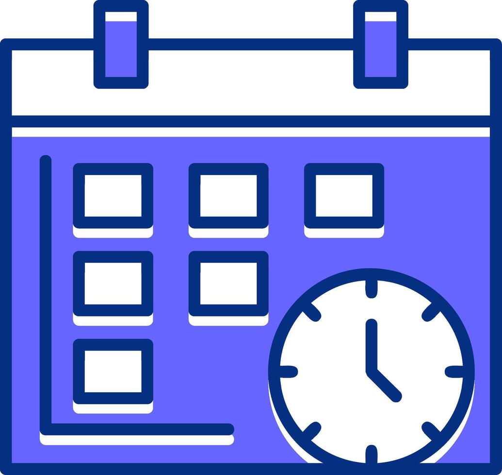 Deadline Filled Slip Style Icon vector