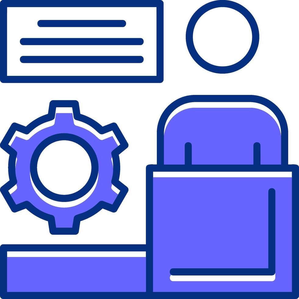 Leadership Filled Slip Style Icon vector