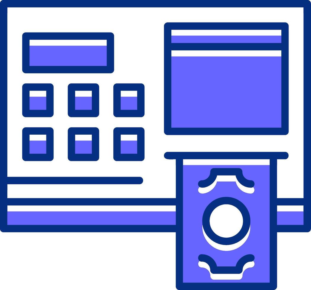ATM Filled Slip Style Icon vector