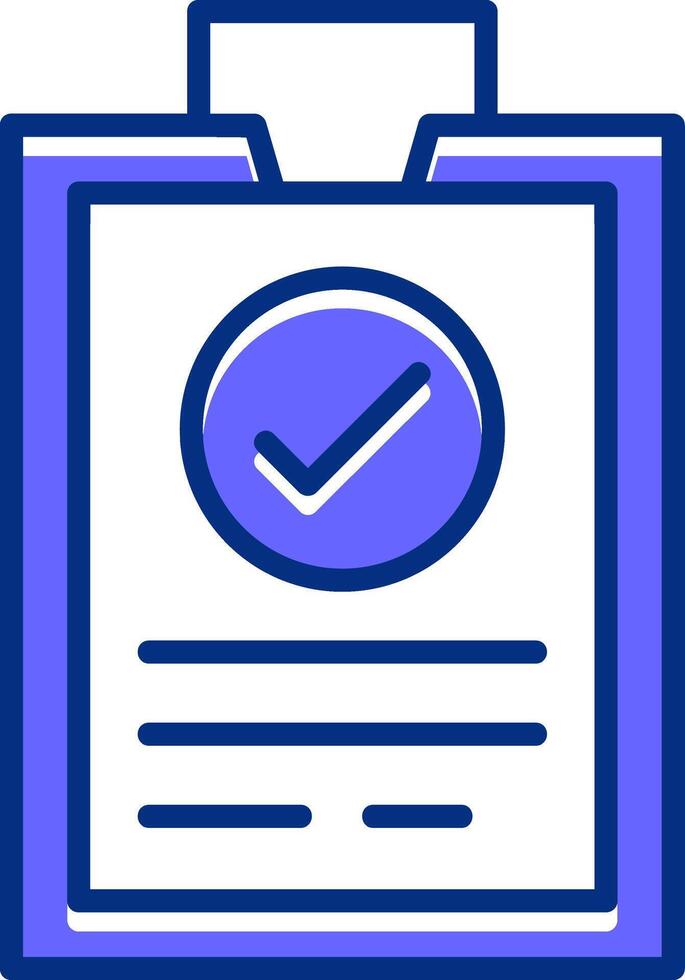 Survey Filled Slip Style Icon vector