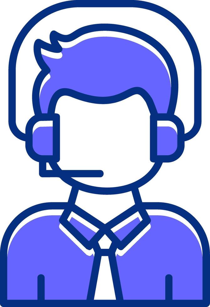 Helpdesk Filled Slip Style Icon vector
