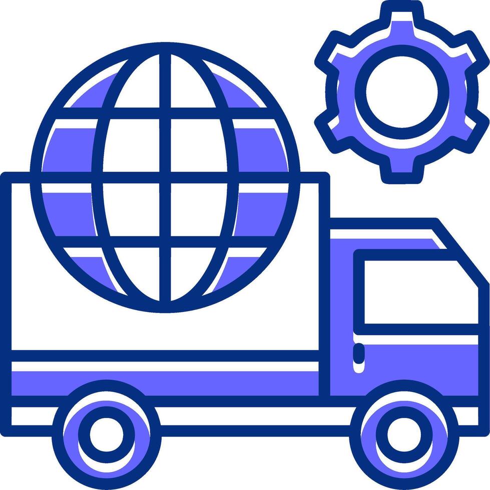 Logistics Filled Slip Style Icon vector