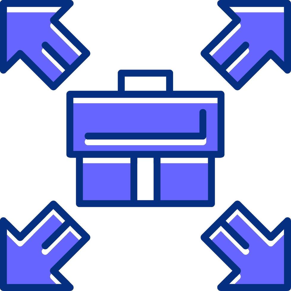 Expansion Filled Slip Style Icon vector