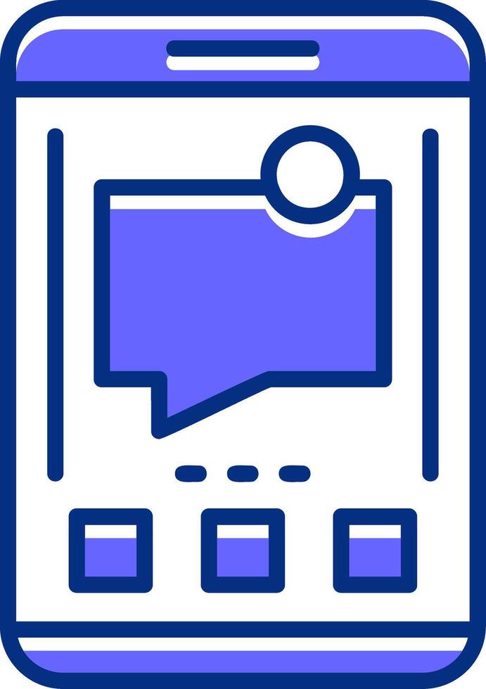Messages Filled Slip Style Icon vector