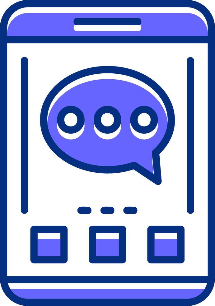 Comment Filled Slip Style Icon vector