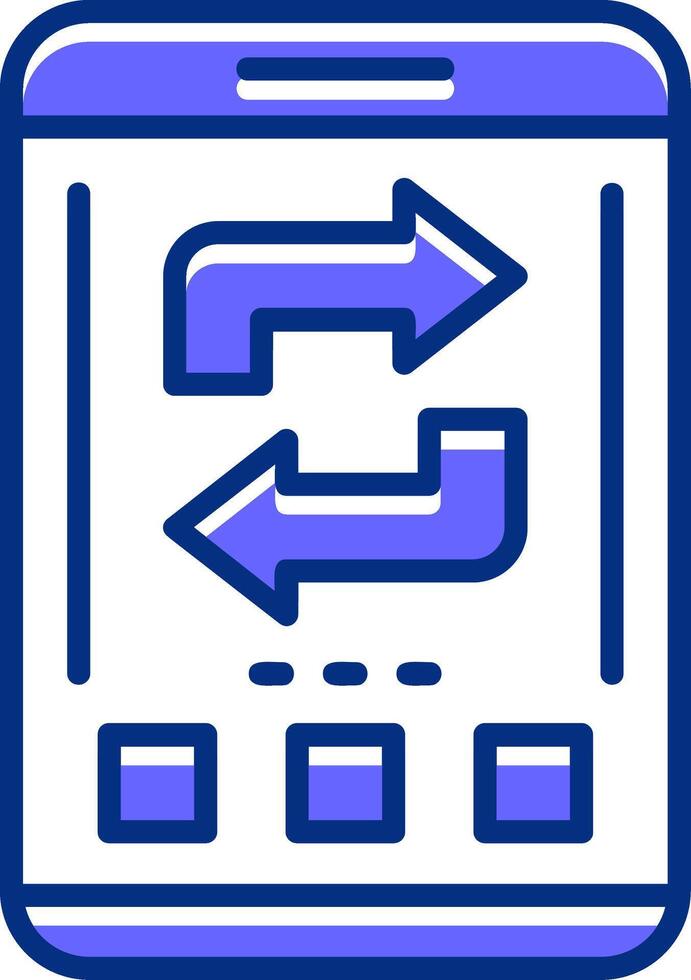 Refresh Filled Slip Style Icon vector