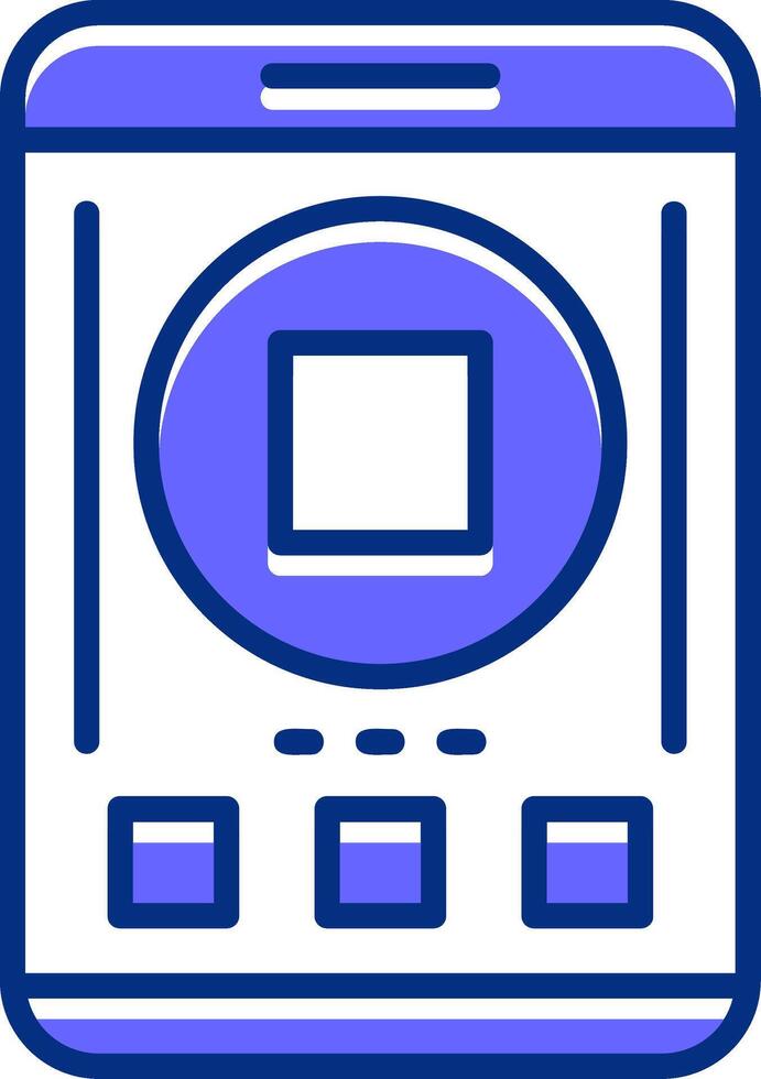 Stop Filled Slip Style Icon vector