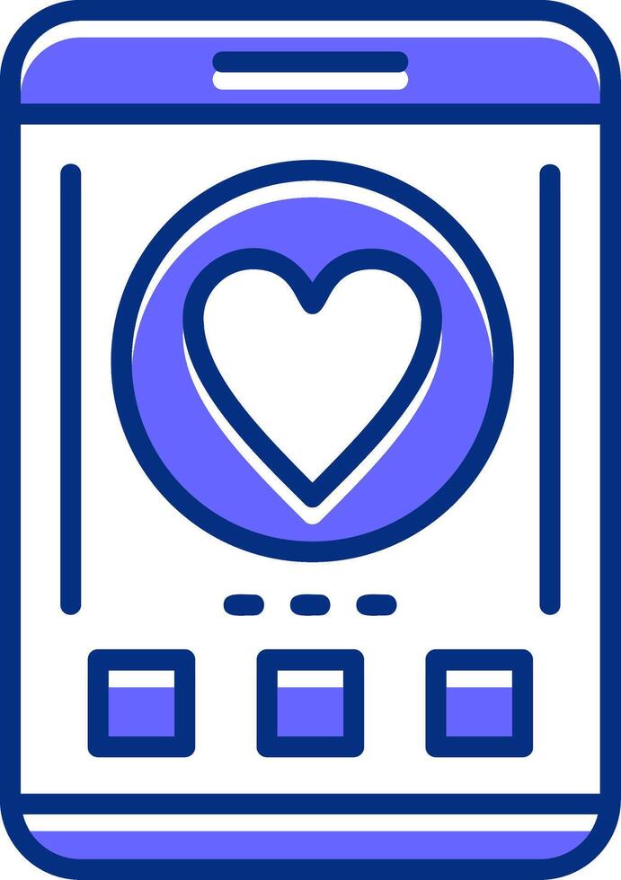 Like Filled Slip Style Icon vector