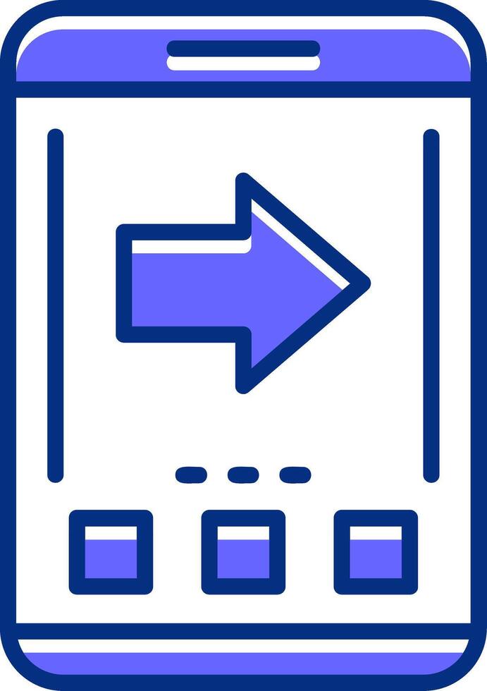 Arrow Filled Slip Style Icon vector