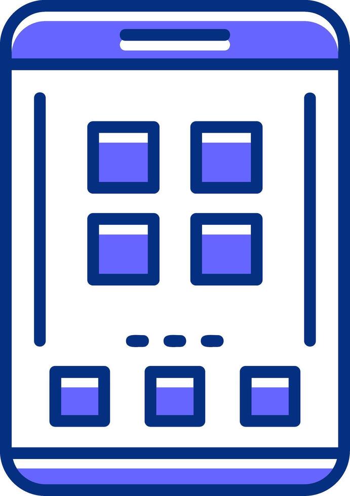 Menu Filled Slip Style Icon vector