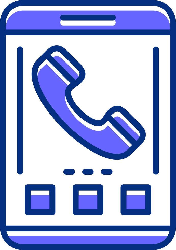 Phone Filled Slip Style Icon vector