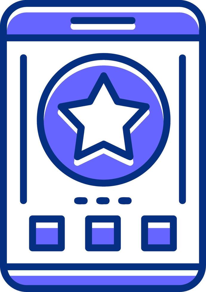 Star Filled Slip Style Icon vector