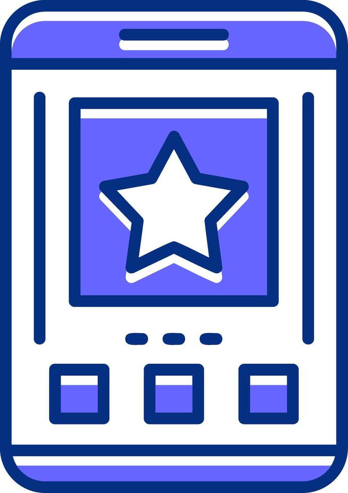 Star Filled Slip Style Icon vector