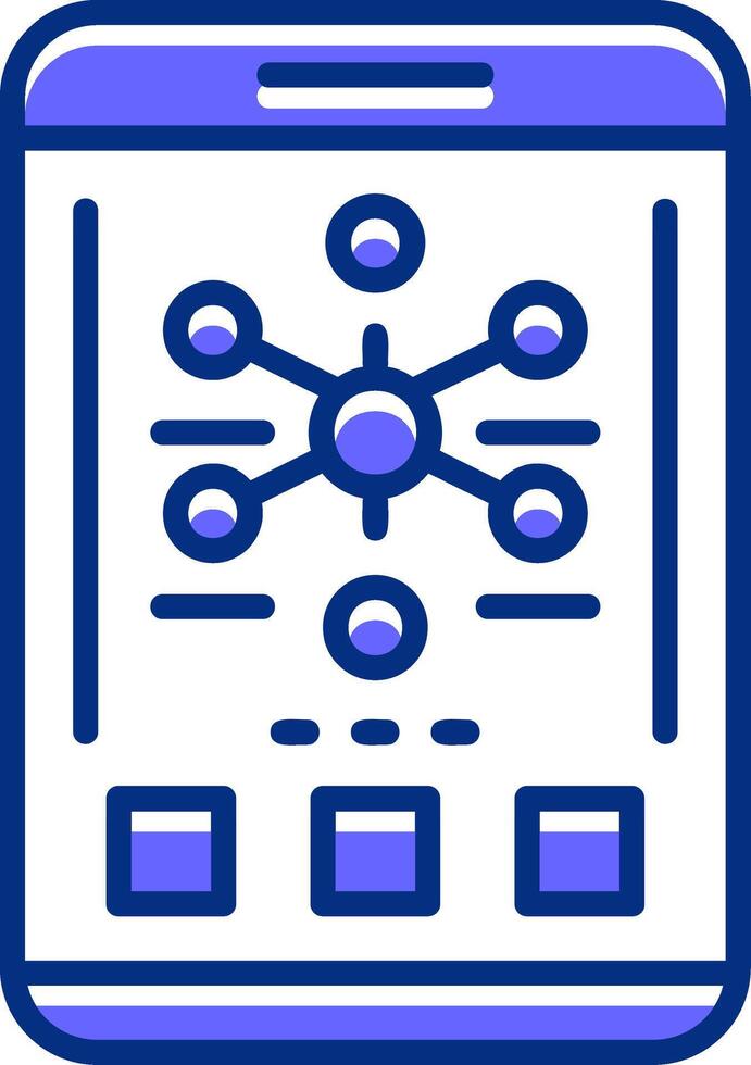 Graph Filled Slip Style Icon vector