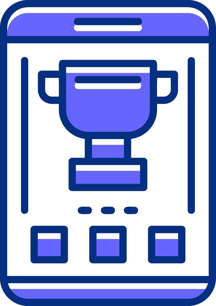 Trophy Filled Slip Style Icon vector
