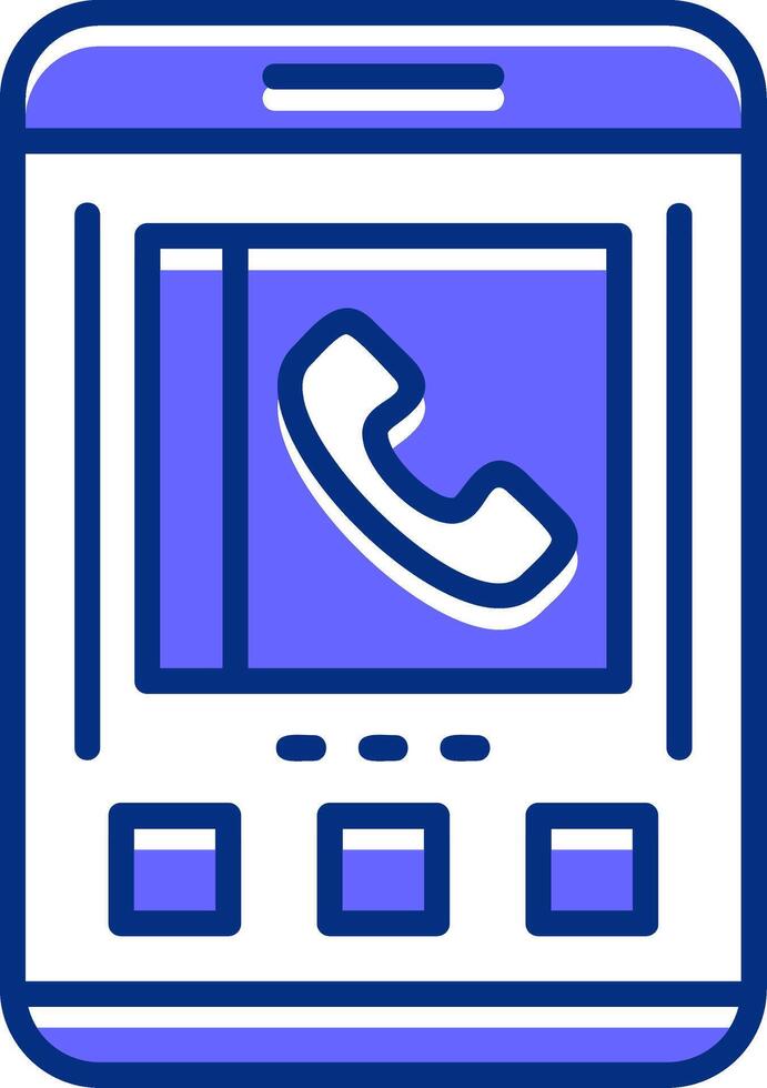 Contacts Filled Slip Style Icon vector