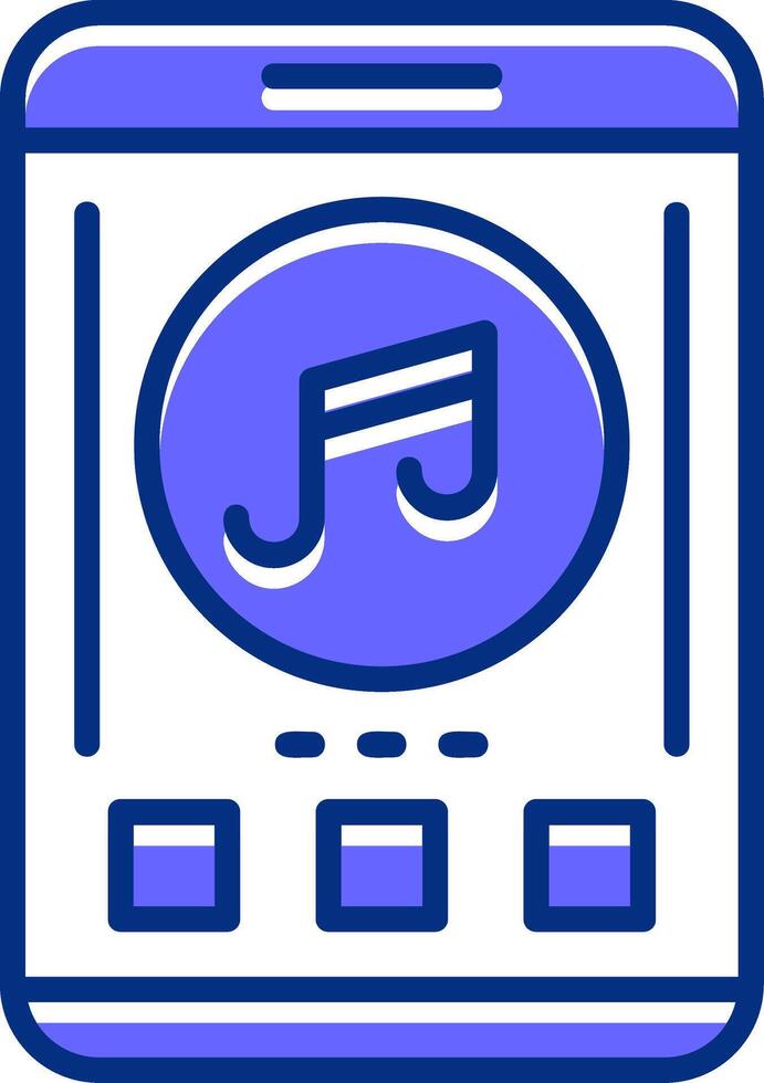 Music Filled Slip Style Icon vector