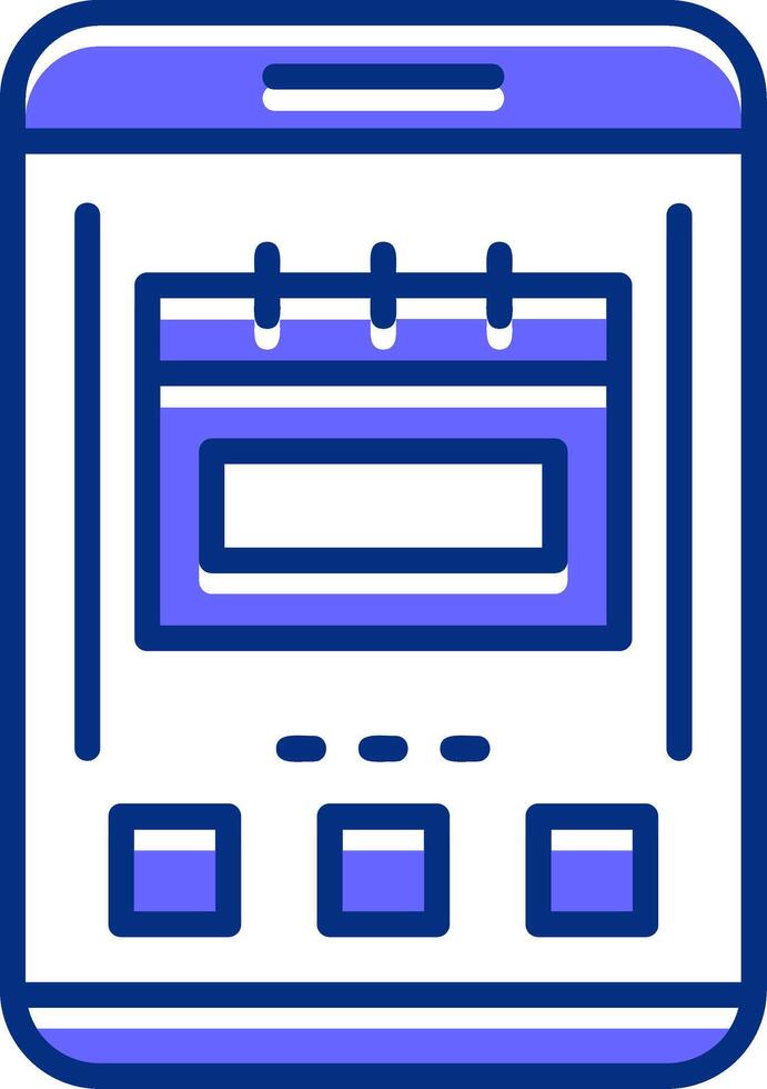 Calendar Filled Slip Style Icon vector